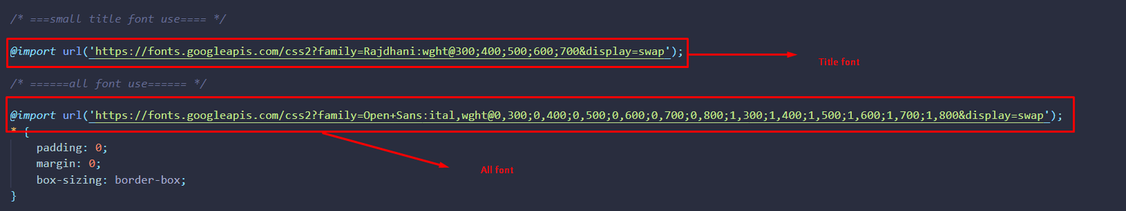 font image